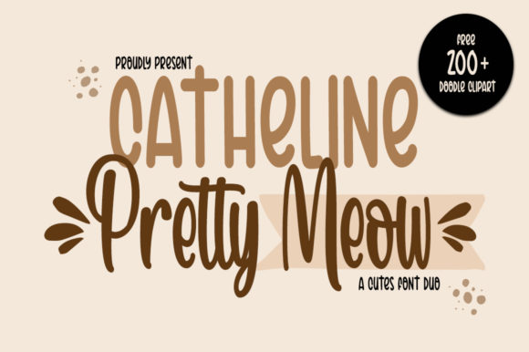 Catheline Pretty Meow: A Handwritten Typeface for Editorial Elegance