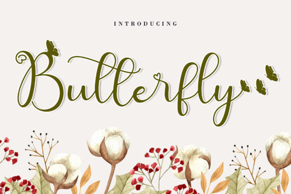 Cute Butterfly Font: A Romantic Typeface for Digital Design