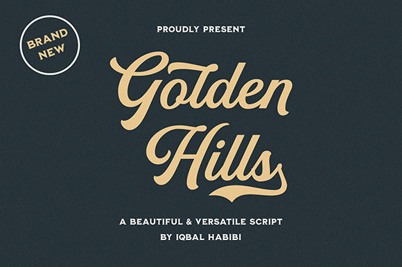 Golden Hills: A Modern Handwritten Typeface for Web Design