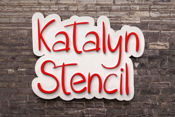 Katalyn Stencil: A Handwritten Font for Web Design