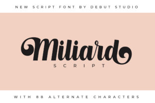 Milliard Script: A Beautiful Typeface for Craft Creators